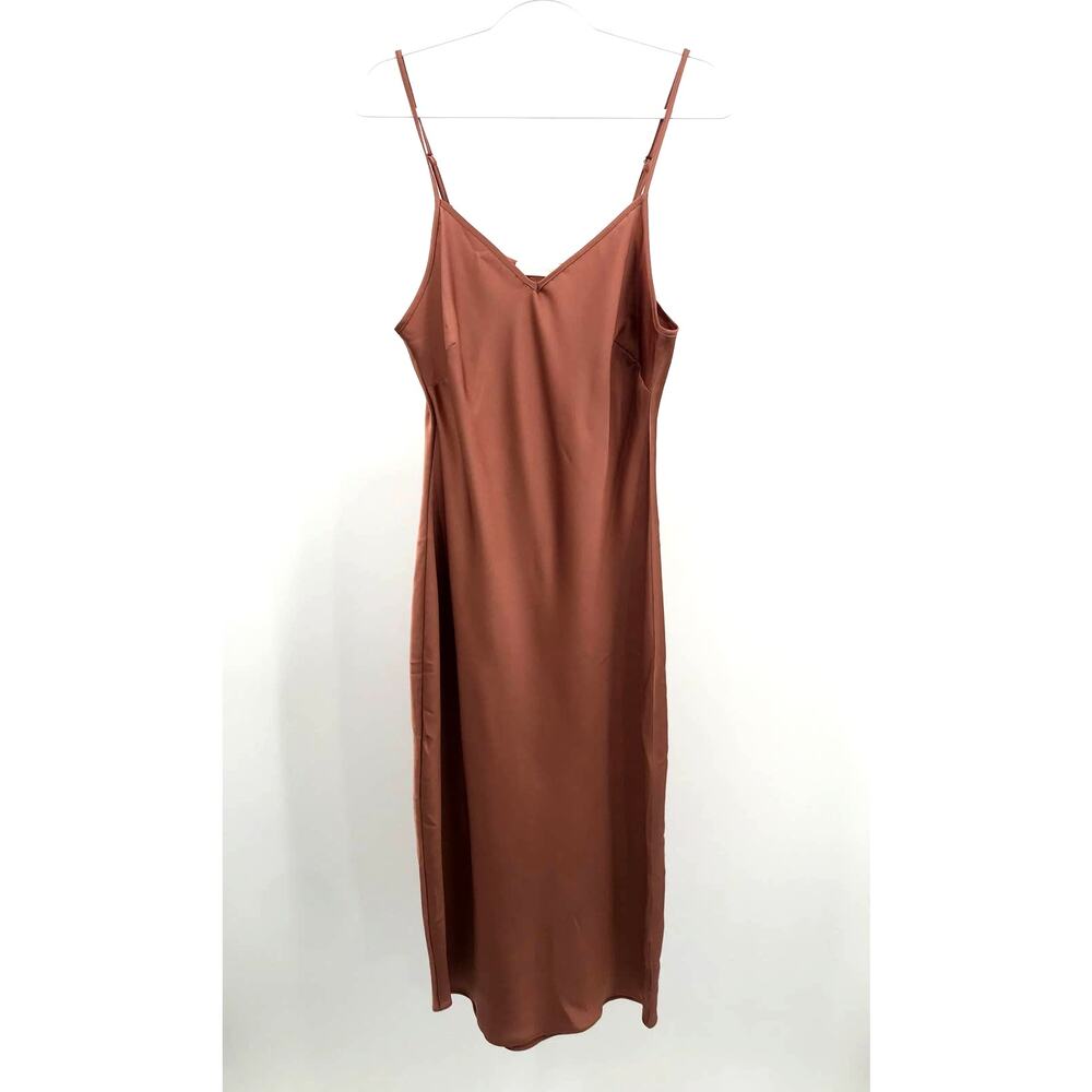 Bishop + Young Copper Spaghetti Strap Slip Dress Size L